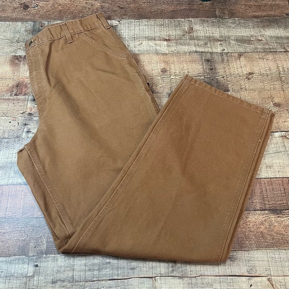 Carhartt Other - Carharrt | Brown Duck Canvas Utility Carpenter Loose Fit Pants Sz 40 X 34